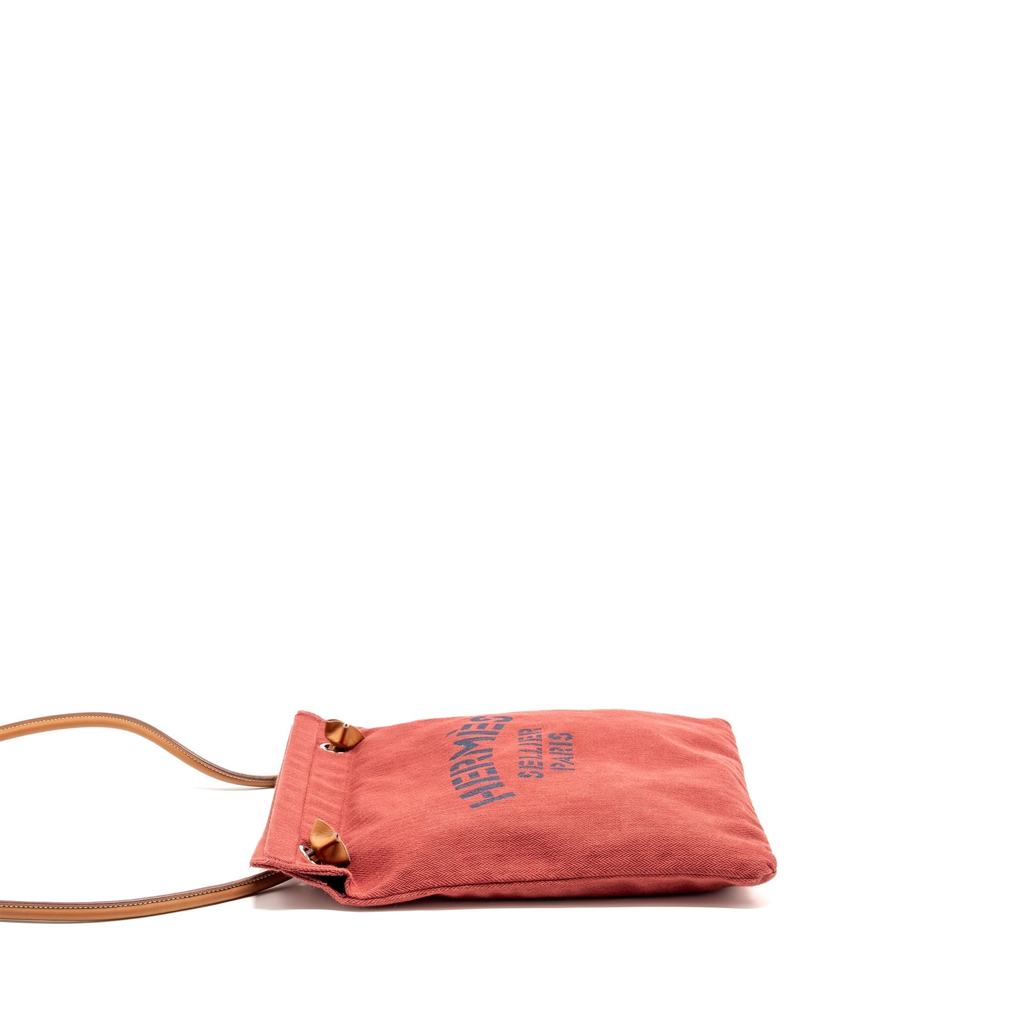 HERMES ALINE GROOMING BAG CANVAS ROUGH/GOLD SHW