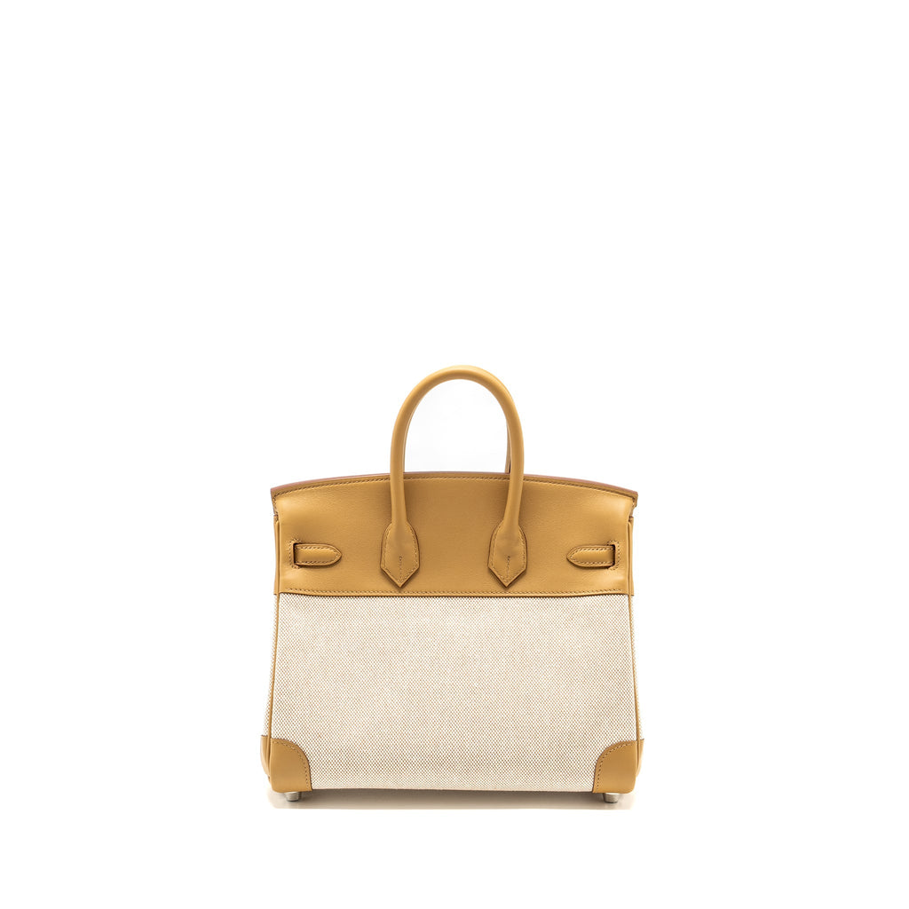 HERMES BIRKIN 25 TOILE SWIFT/CANVAS BISCUIT SHW