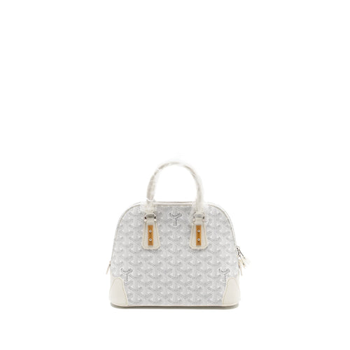 GOYARD MINI VENDOME MINI BAG GOYARDINE CANVAS/ CALFSKIN WHITE SHW