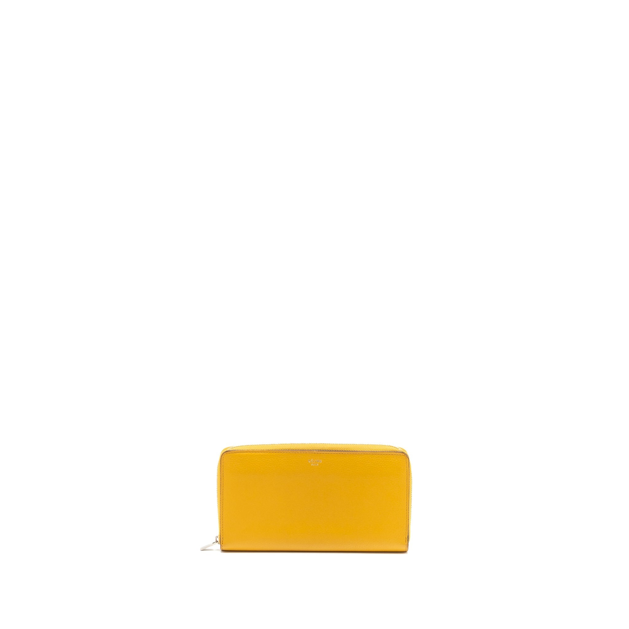 CELINE ZIP LONG WALLET CALFSKIN YELLOW SHW