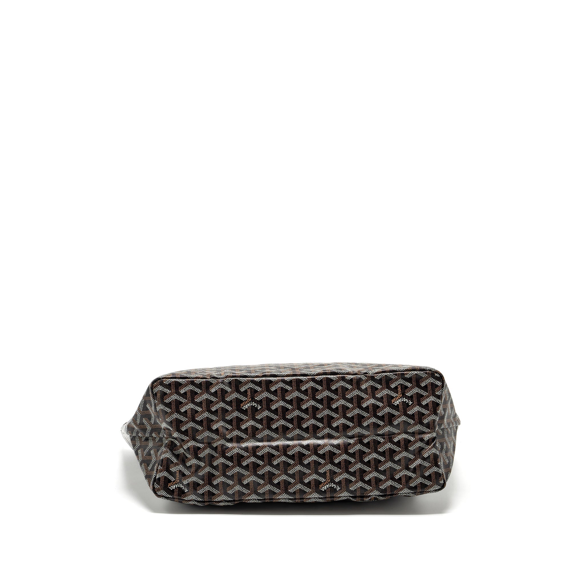 GOYARD SAINT LOUIS PM TOTE BAG GOYARDLINE CANVAS BLACK SHW