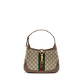GUCCI JACKIE 1961 SMALL SHOULDER BAG GG SUPREME CANVAS /CALFSKIN BROWN/MULTICOLOUR GHW
