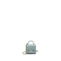 CHANEL TOP HANDLE MINI FLAP BAG LAMBSKIN LIGHT BLUE LGHW