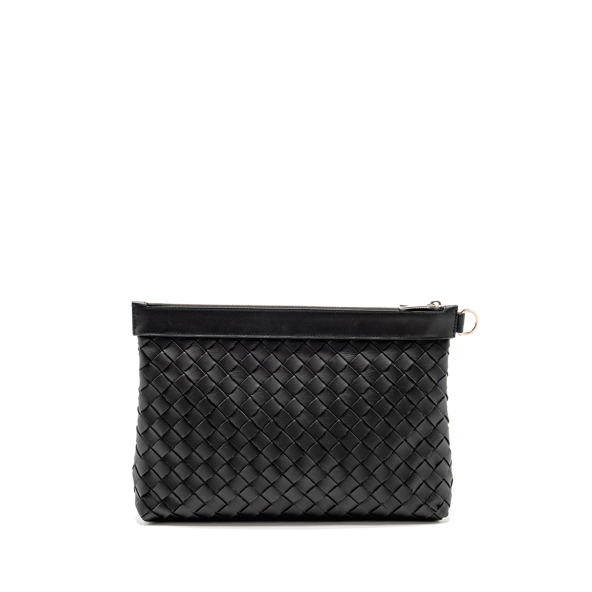 BOTTEGA VENETA INTRECCIATO POUCH CALFSKIN BLACK SHW