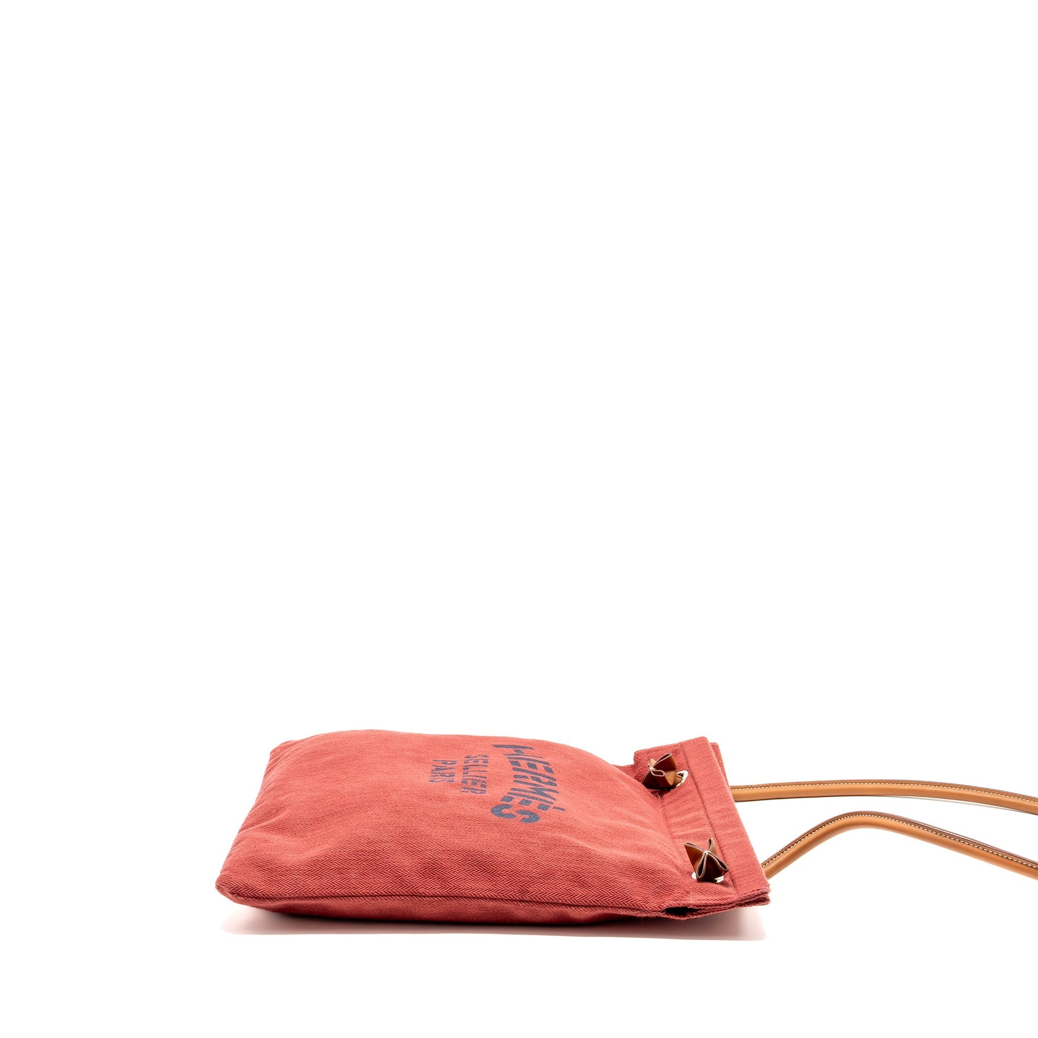HERMES ALINE GROOMING BAG CANVAS ROUGH/GOLD SHW