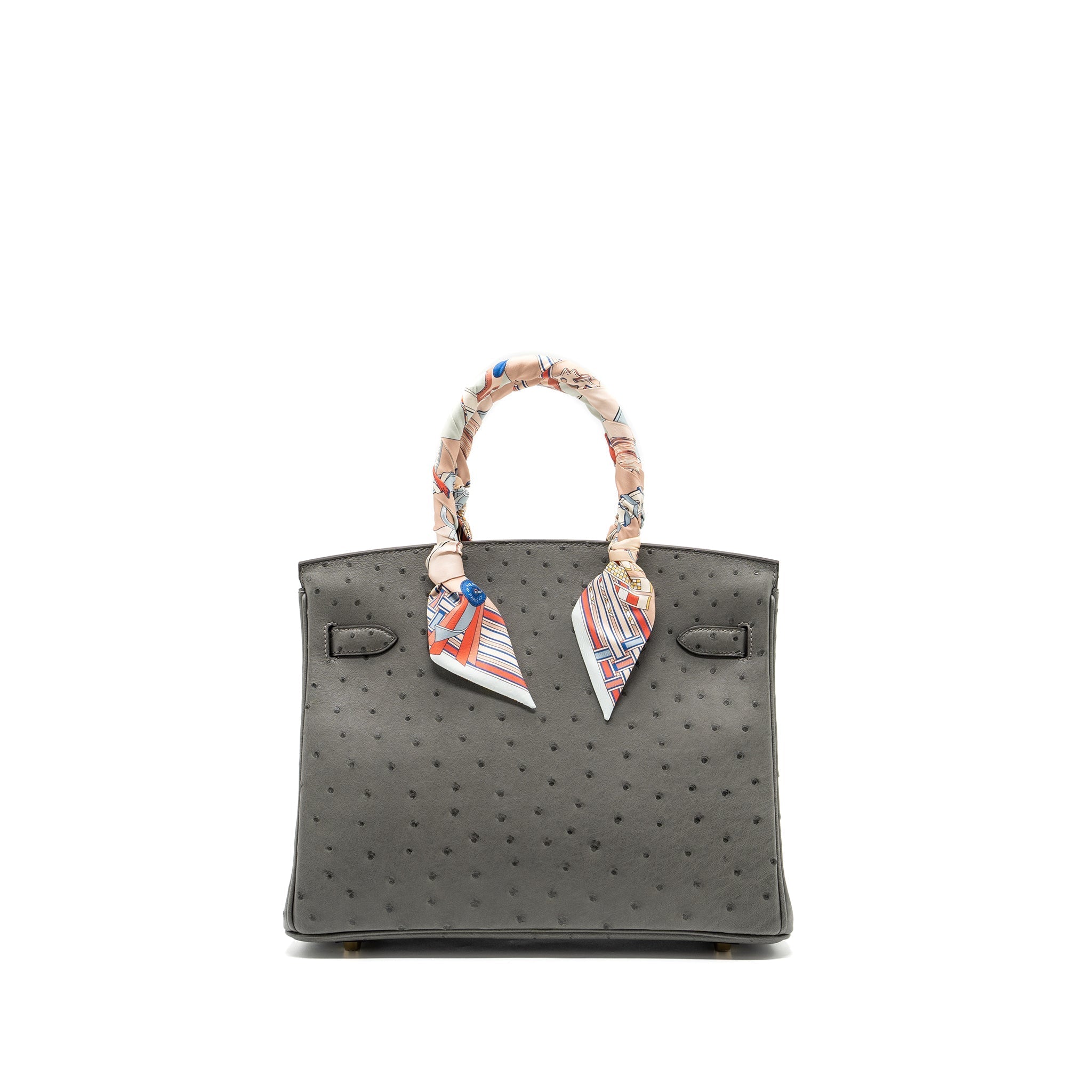 HERMES BIRKIN 30 OSTRICH 0L GRIS MEYER GHW