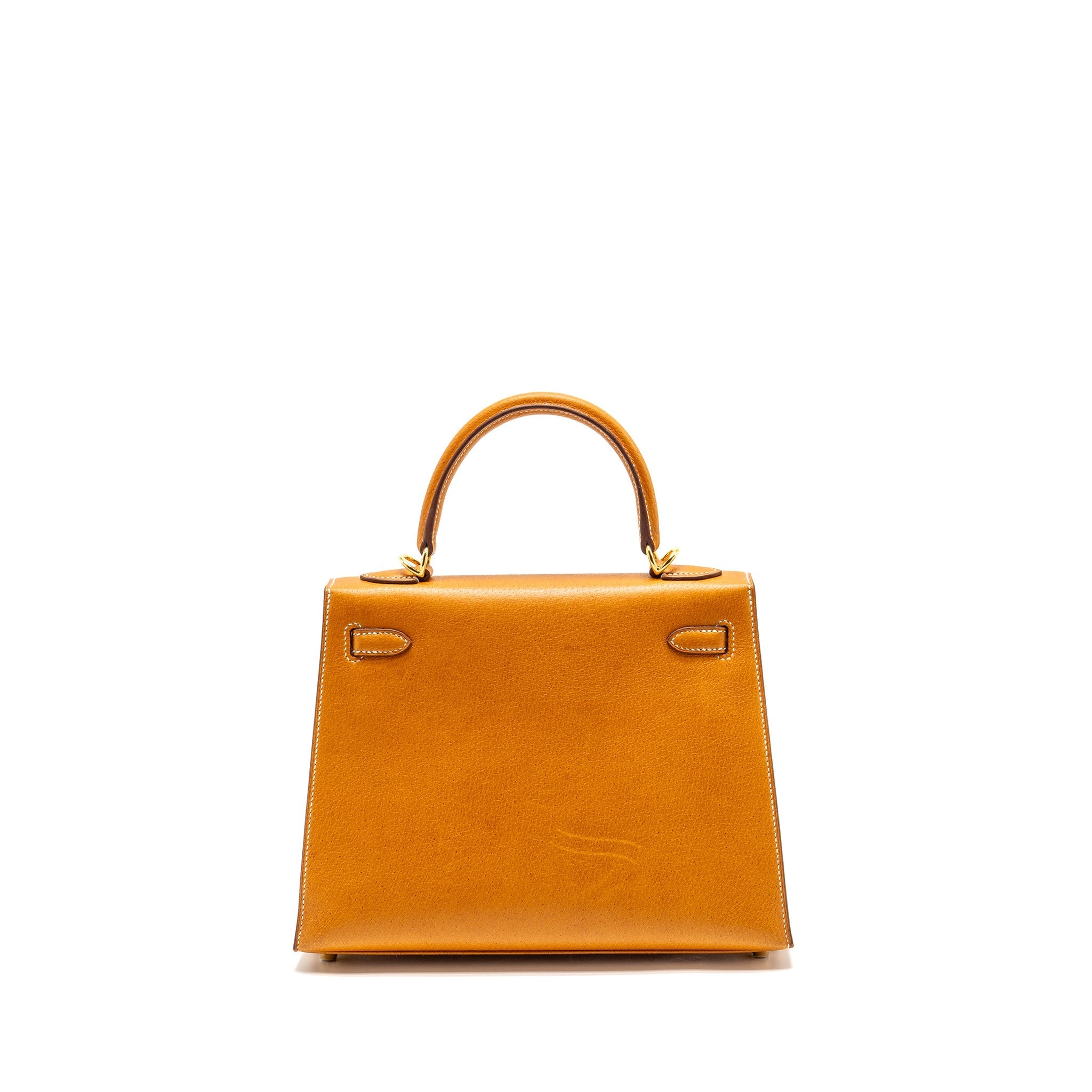HERMES KELLY 25 PEAU DE PORC TOFFEE GHW