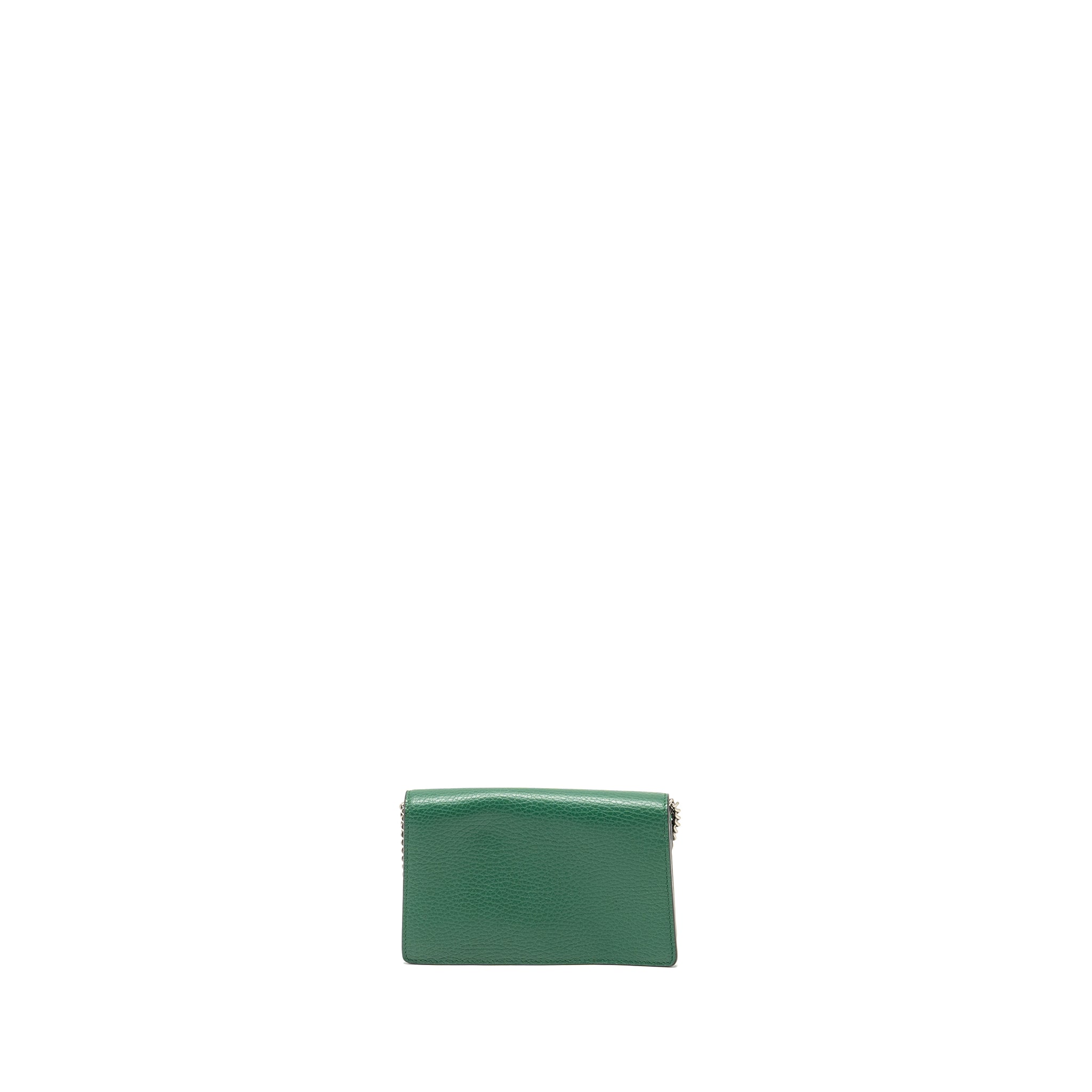 GUCCI SUPER MINI DIONYSUS CALFSKIN GREEN GHW