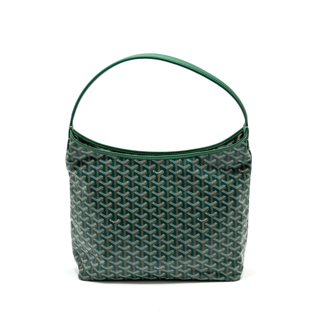 GOYARD BOHEME HOBO BAG GOYARDLINE CANVAS / CALFSKIN GREEN SHW