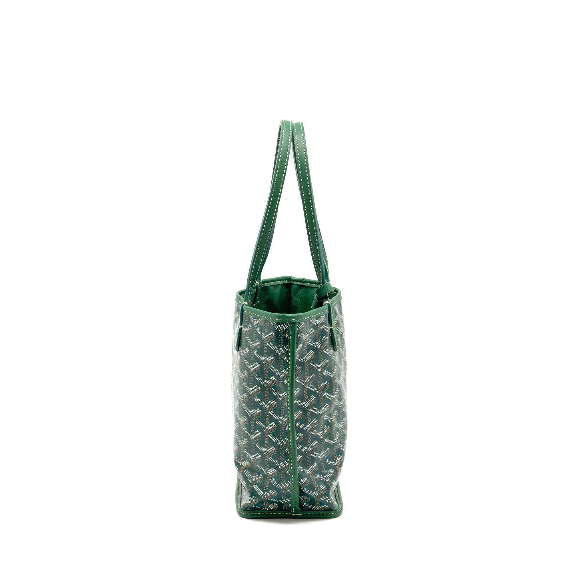 GOYARD MINI ANJOU TOTE BAG GOYARDLINE CANVAS GREEN SHW