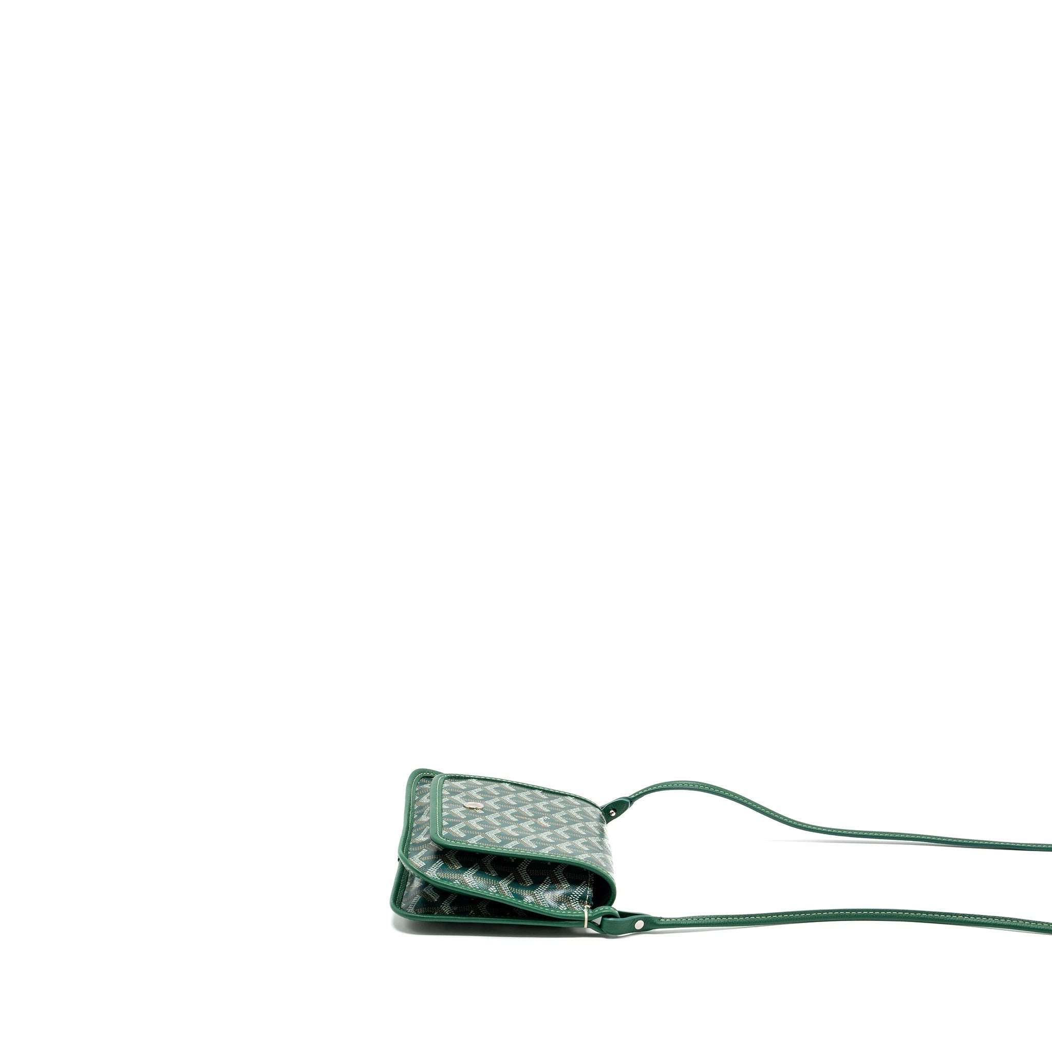 GOYARD PORTEFEUILLE POCHETTE PLUMET GOYARDINE CANVAS VERT SHW