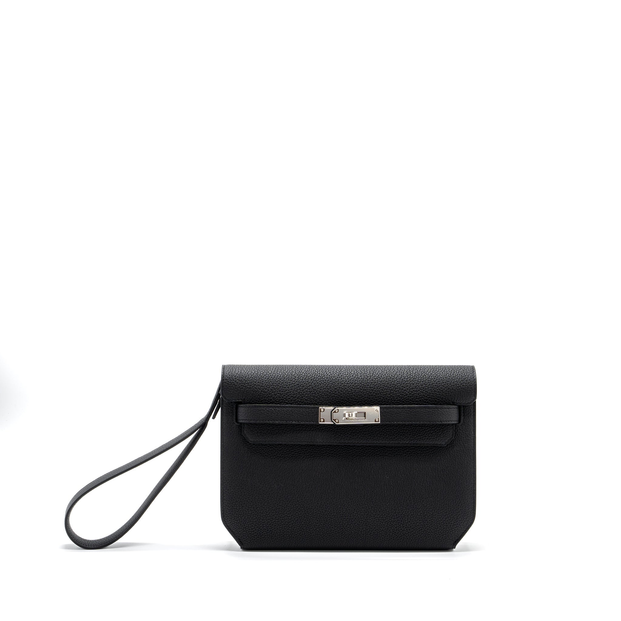 HERMES POCHETTE KELLY DEPECHES 25 TOGO BLACK SHW