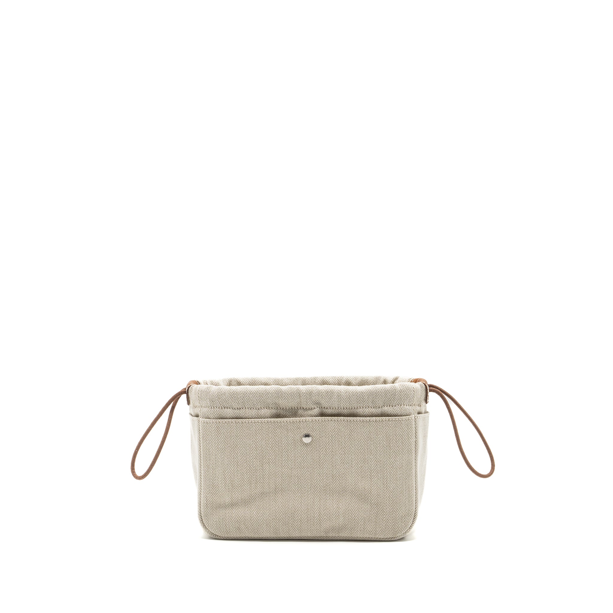 HERMES FOURBI 20 POUCH CANVAS / BARENIA CALFSKIN NATURAL/FAUVE SHW