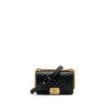 CHANEL SMALL BOY BAG CAVIAR BLACK GHW (MICROCHIP)