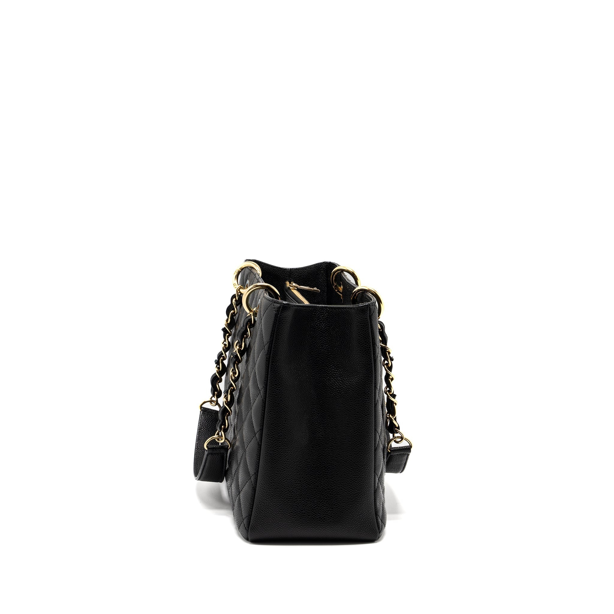 CHANEL GRAND SHOPPING TOTE BAG CAVIAR BLACK GHW