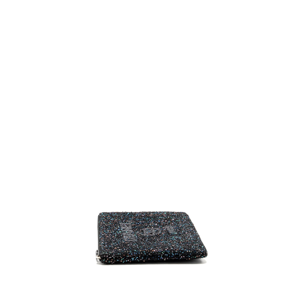 CHANEL 20A DEAUVILLE POUCH SEQUINS/CALFSKIN BLACK/MULTICOLOUR SHW