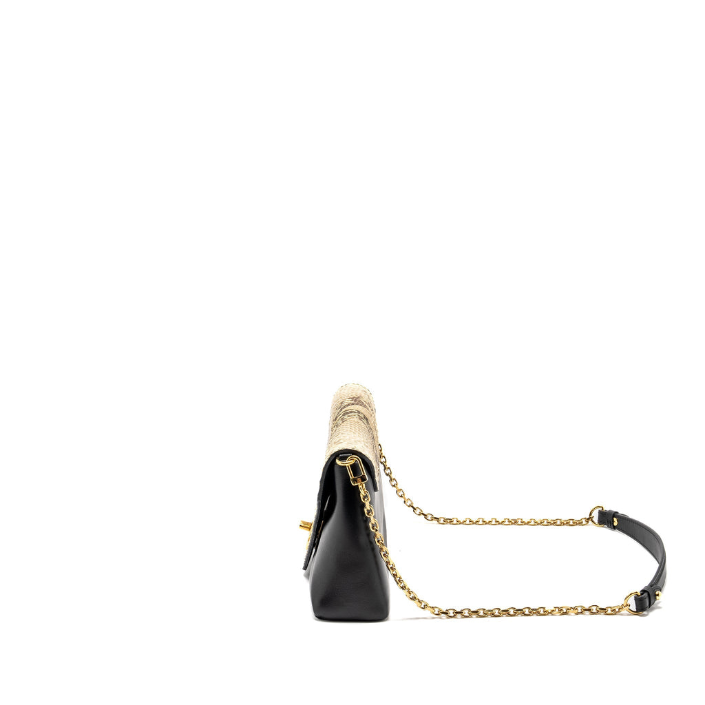 LOUIS VUITTON LOVE NOTE BAG PYTHON/CALFSKIN BLACK/MULTICOLOUR GHW