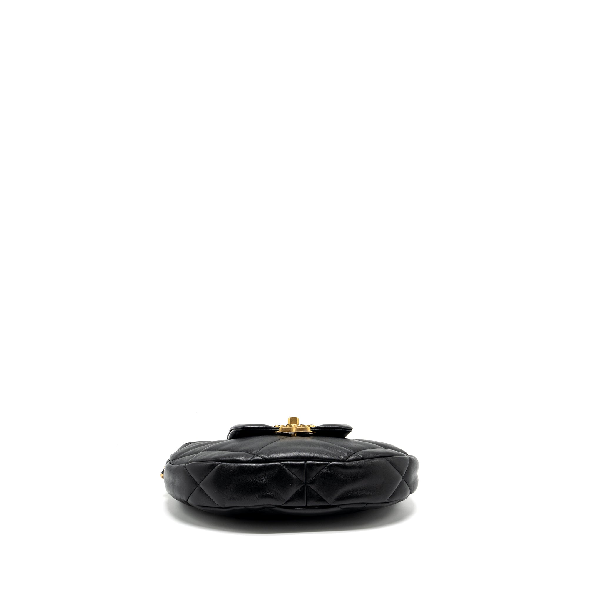 CHANEL 24C HOBO SHOULDER BAG LAMBSKIN BLACK MULTICOLOUR HARDWARE (MICROCHIP)