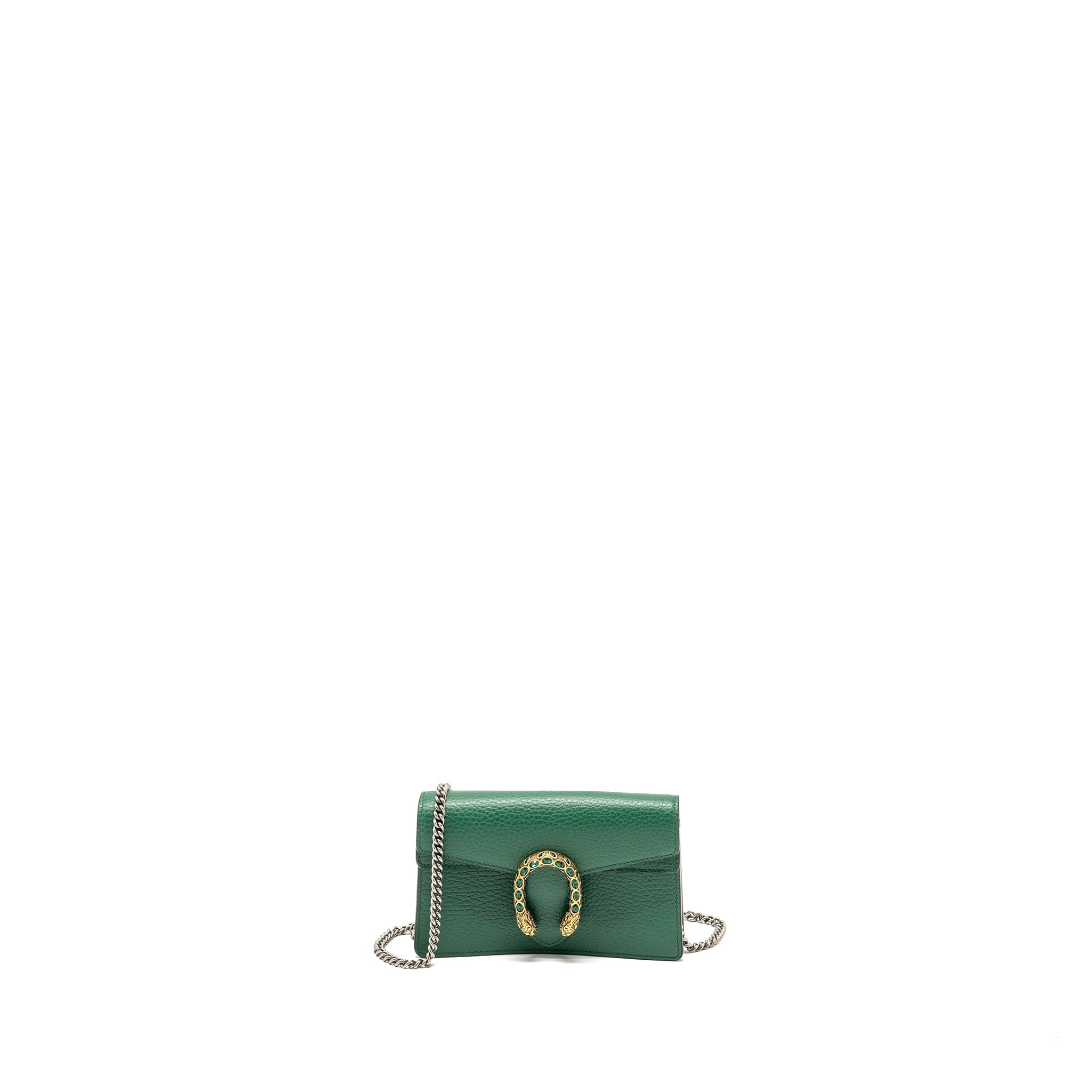 GUCCI SUPER MINI DIONYSUS CALFSKIN GREEN GHW