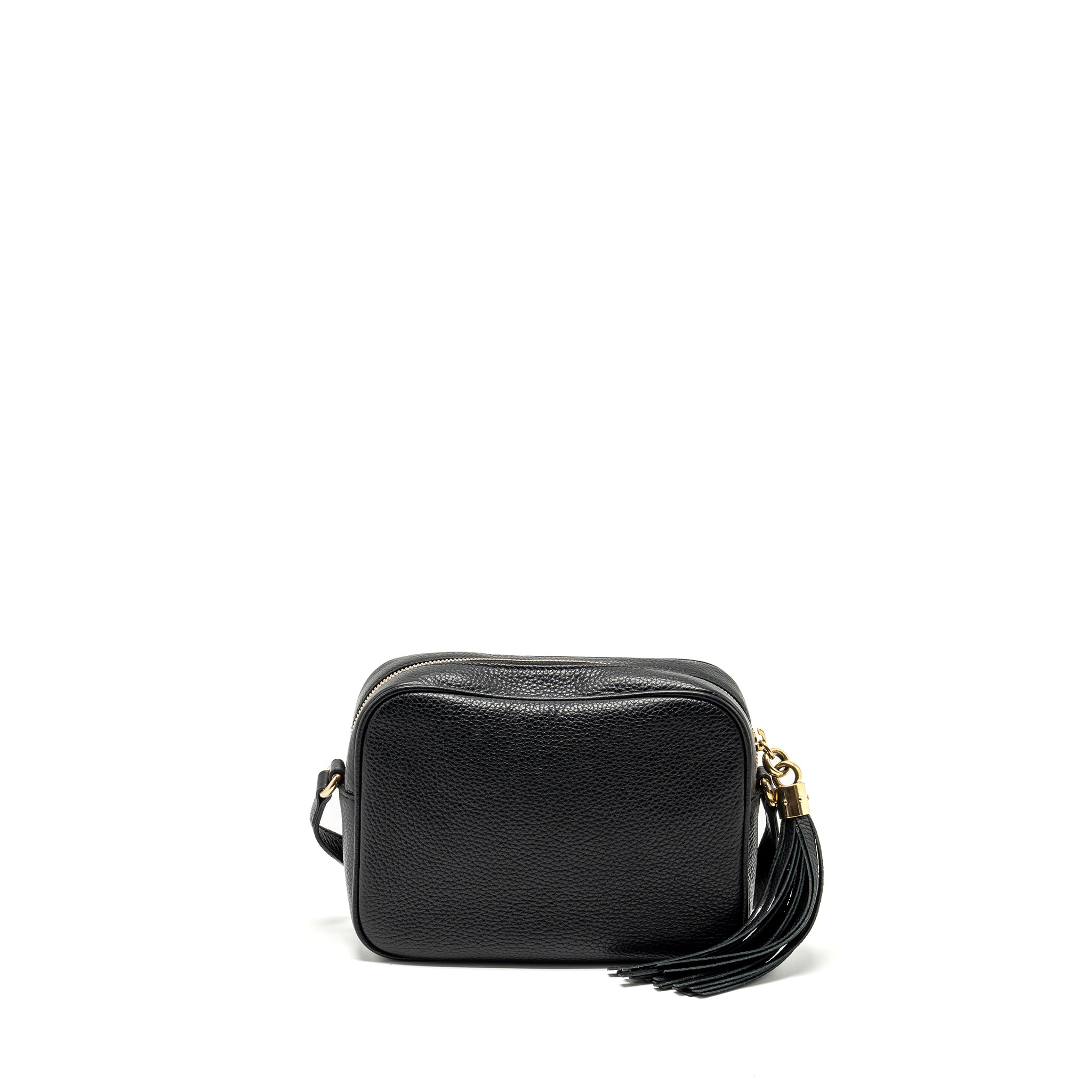 GUCCI DISCO SOHO CAMERA BAG GRAINED CALFSKIN BLACK GHW