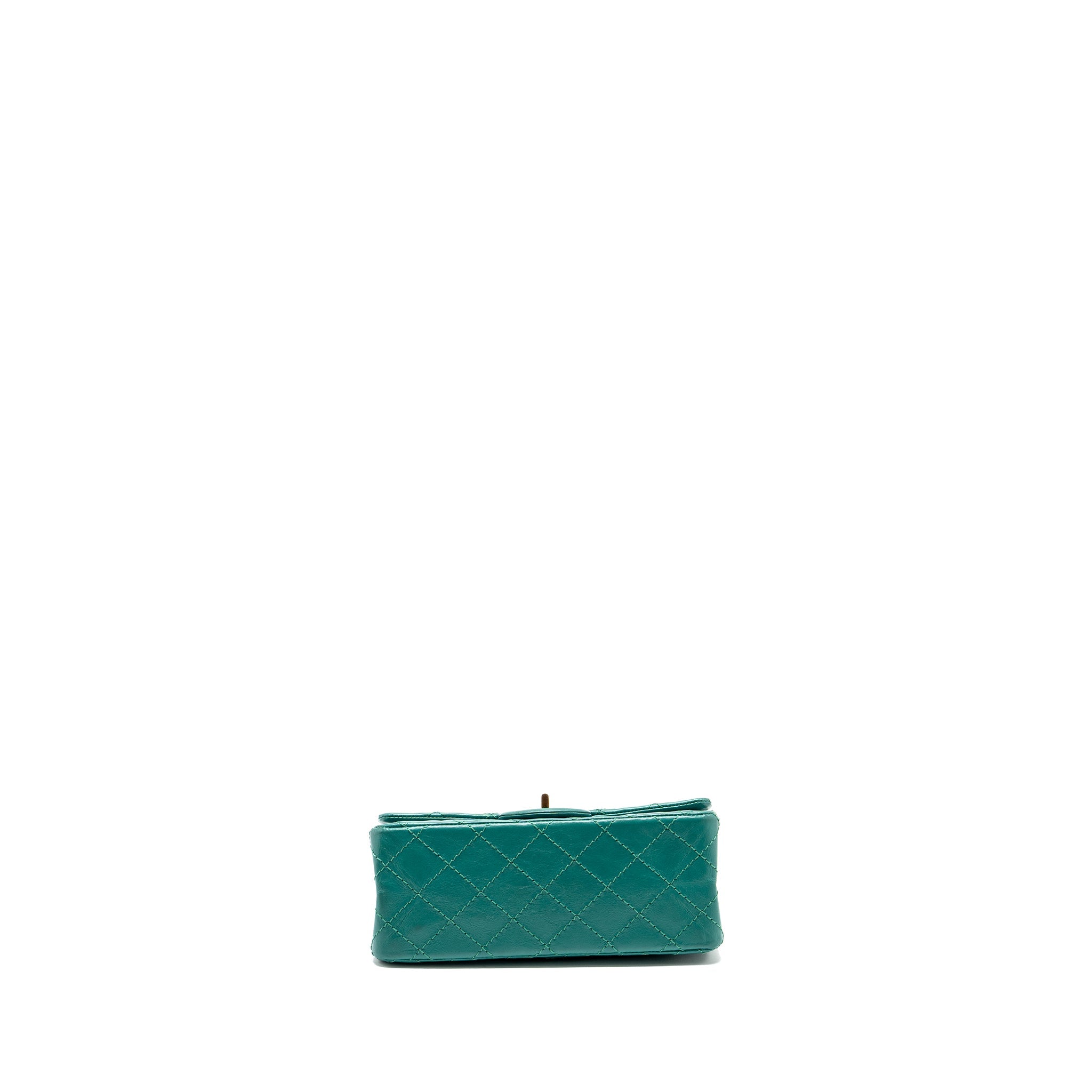 CHANEL MINI 2.55 REISSUE FLAP BAG CALFSKIN GREEN GHW