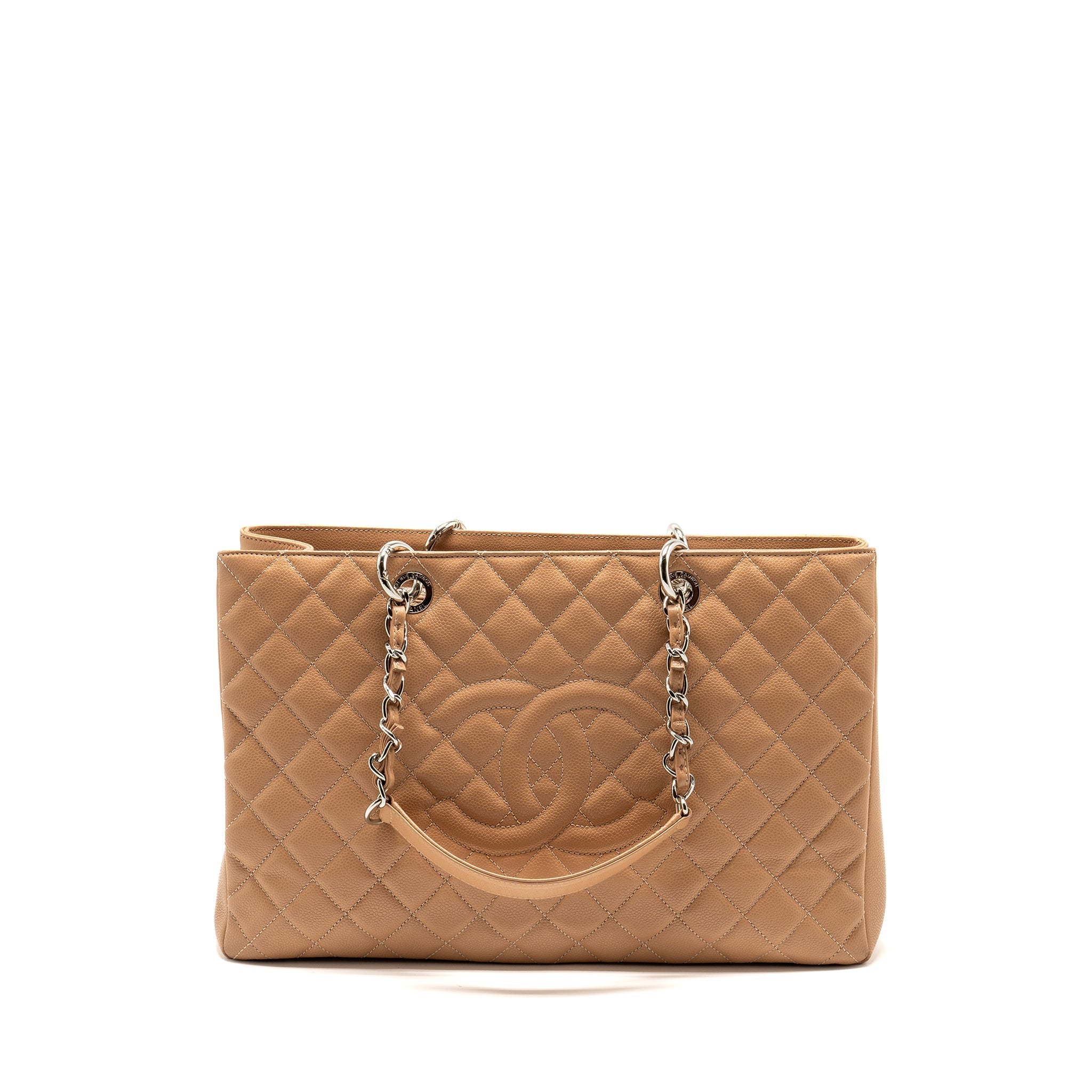 CHANEL XL GRAND SHOPPING TOTE BAG CAVIAR DARK BEIGE SHW