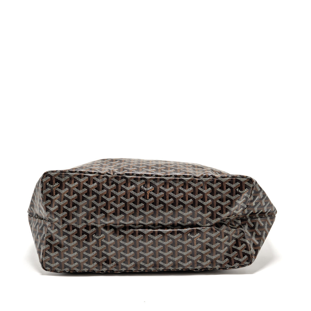 GOYARD SAINT LOUIS GM TOTE GOYARDINE CANVAS BLACK/BROWN SHW
