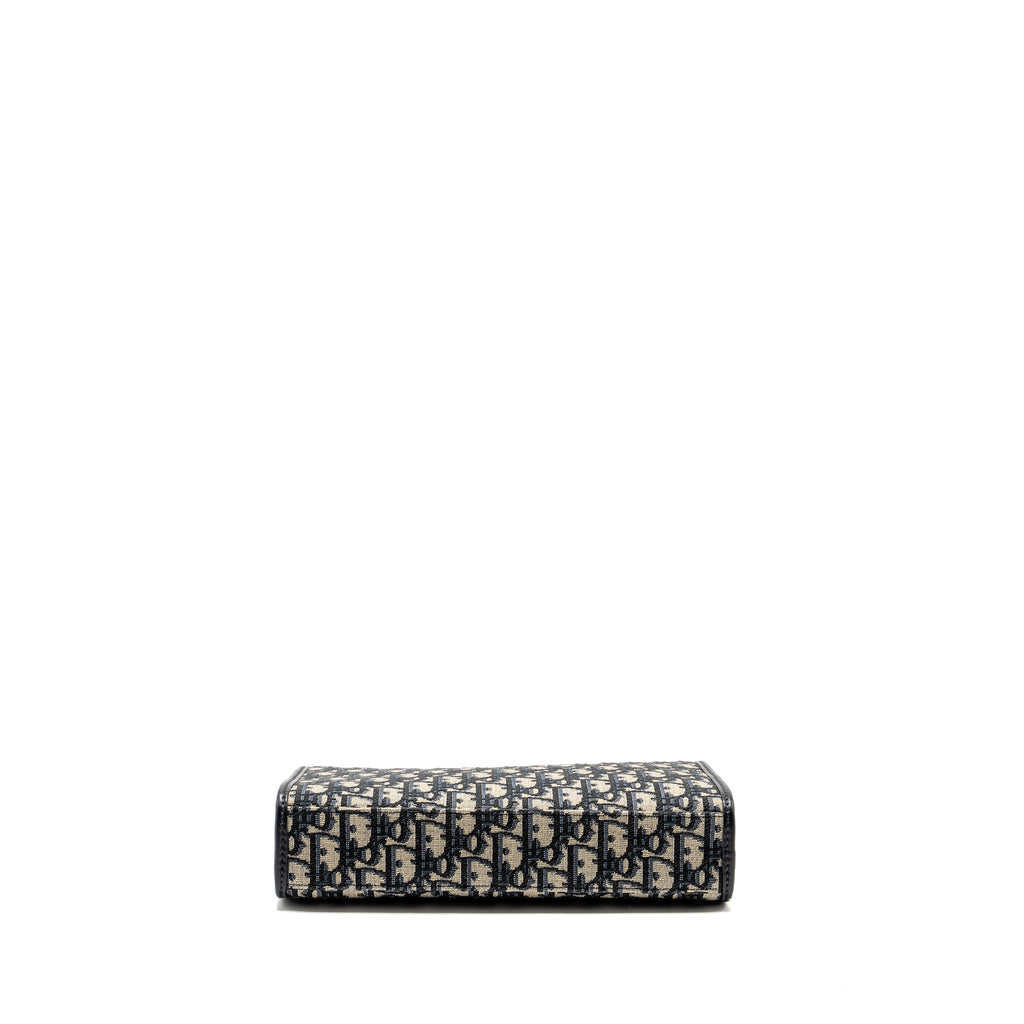 DIOR 30 MONTAIGNE DEA POUCH BLUE OBLIQUE JACQUARD GHW