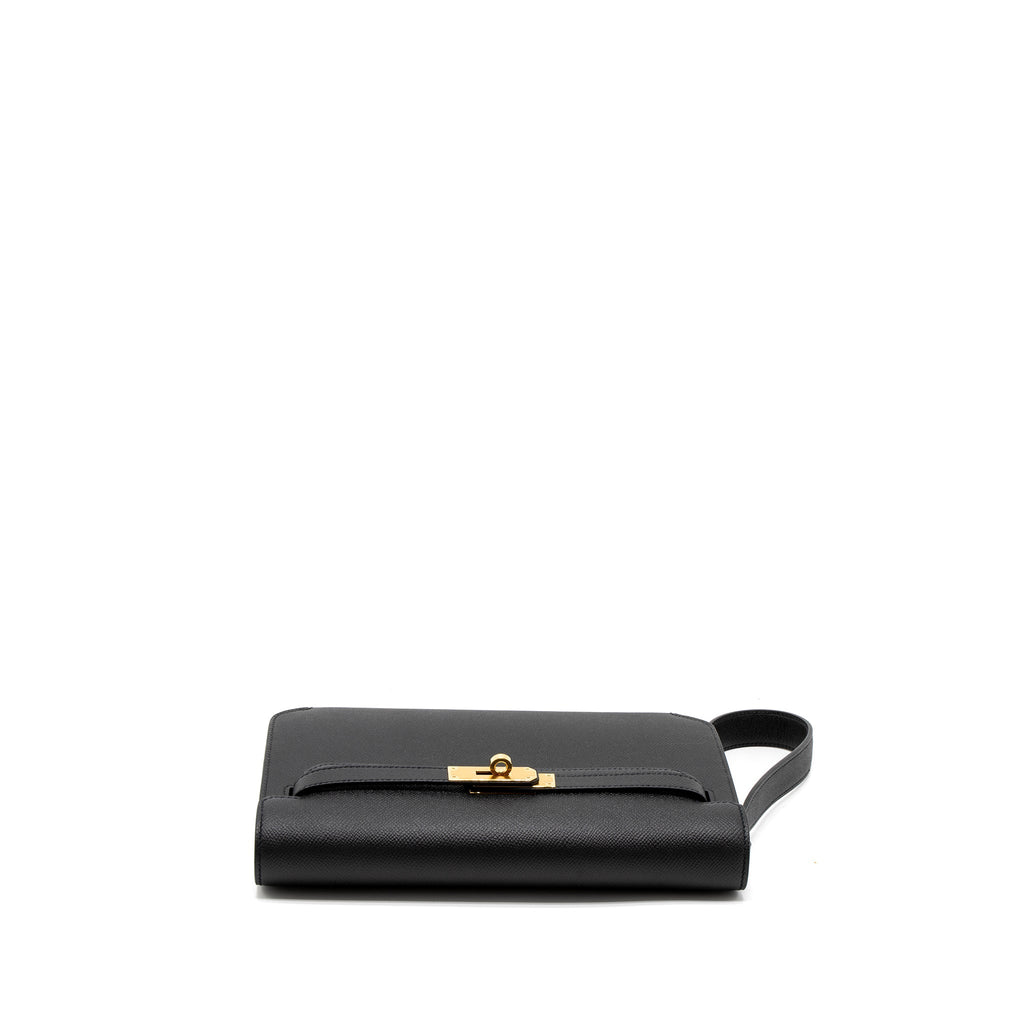 HERMES POCHETTE KELLY DEPECHES 25 EPSOM BLACK GHW