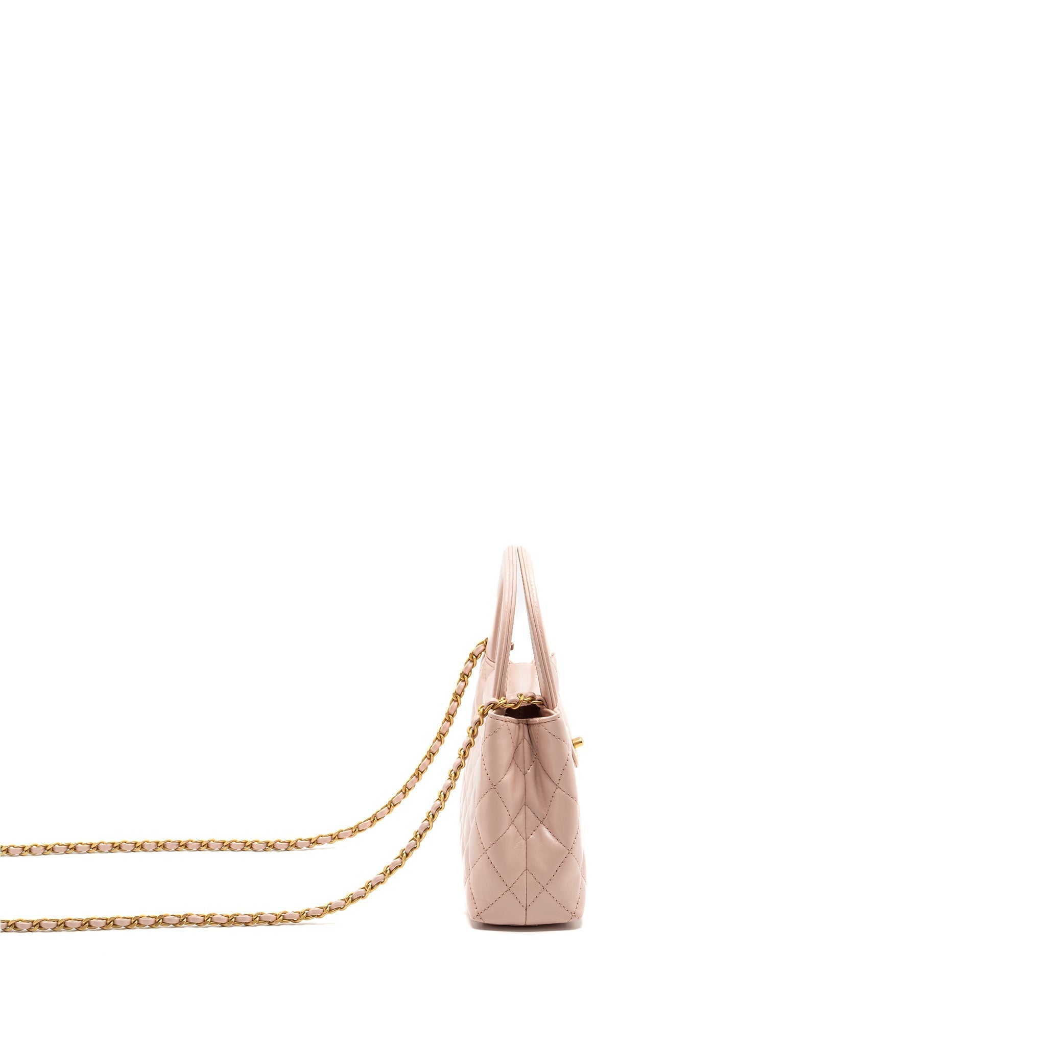 CHANEL 23K MINI SHOPPING TOTE / KELLY BAG CALFSKIN PINK GHW (MICROCHIP)