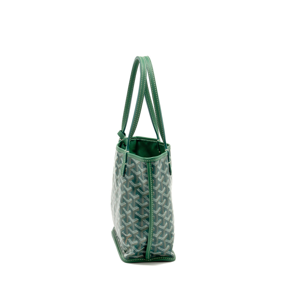 GOYARD MINI ANJOU TOTE BAG GOYARDLINE CANVAS GREEN SHW