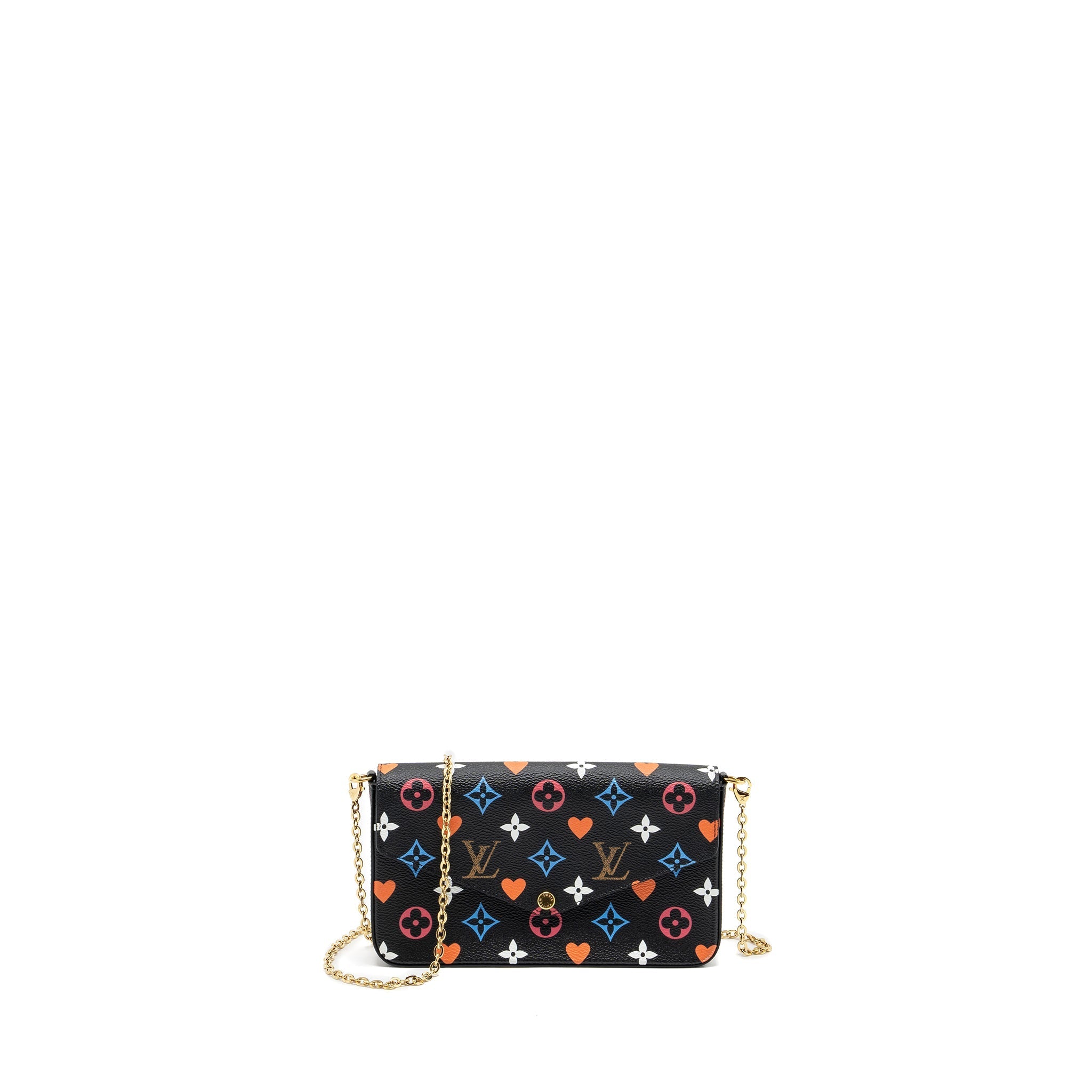 LOUIS VUITTON FELICIE POCHETTE GAME ON LIMITED EDITION MONOGRAM CANVAS GHW