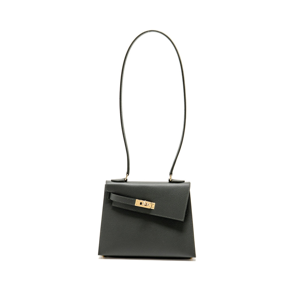 HERMES KELLY SELLIER EN DESORDRE 20 EPSOM VERT MANGROVE LGHW