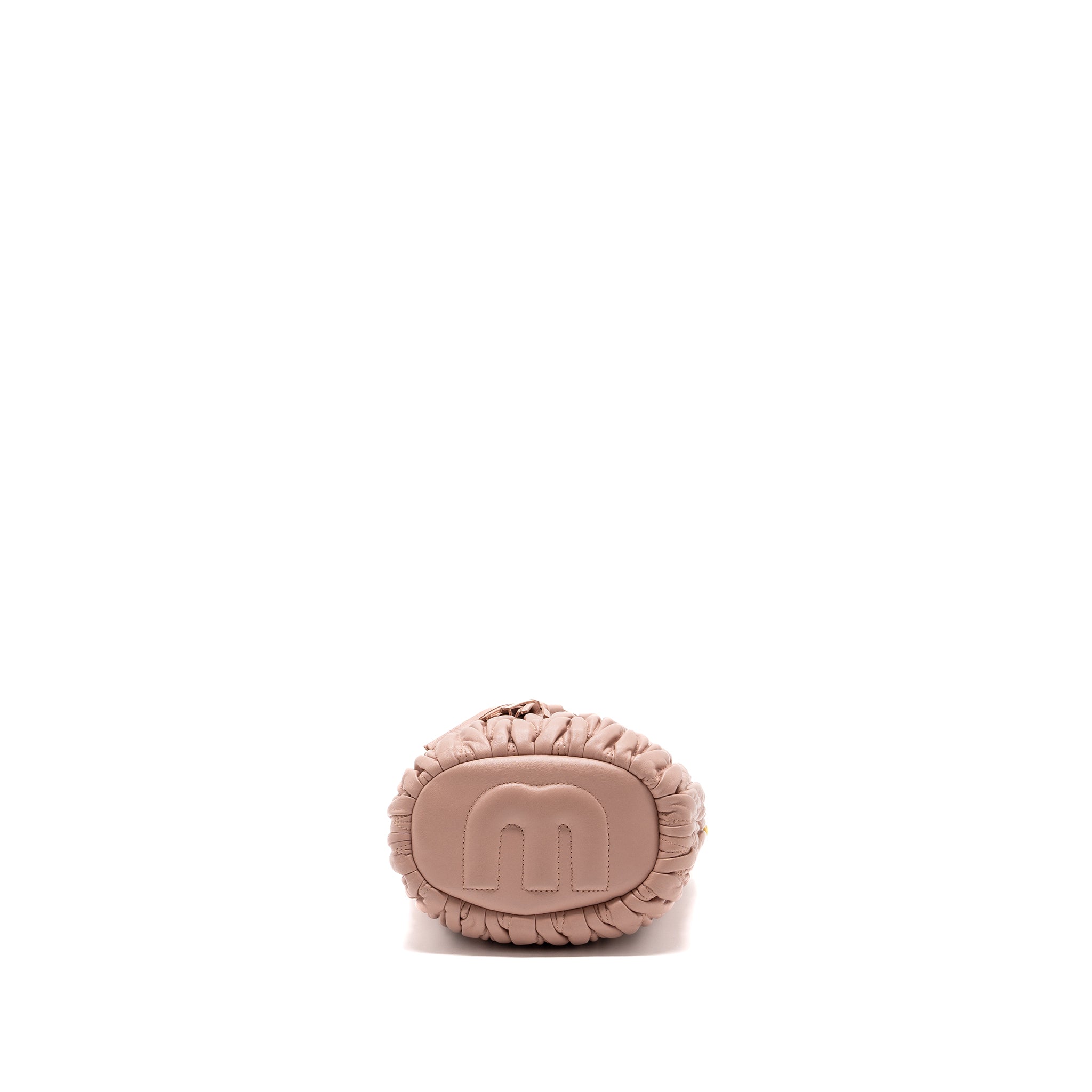 MIUMIU MATELASSE BUCKET BAG NAPPA PINK GHW