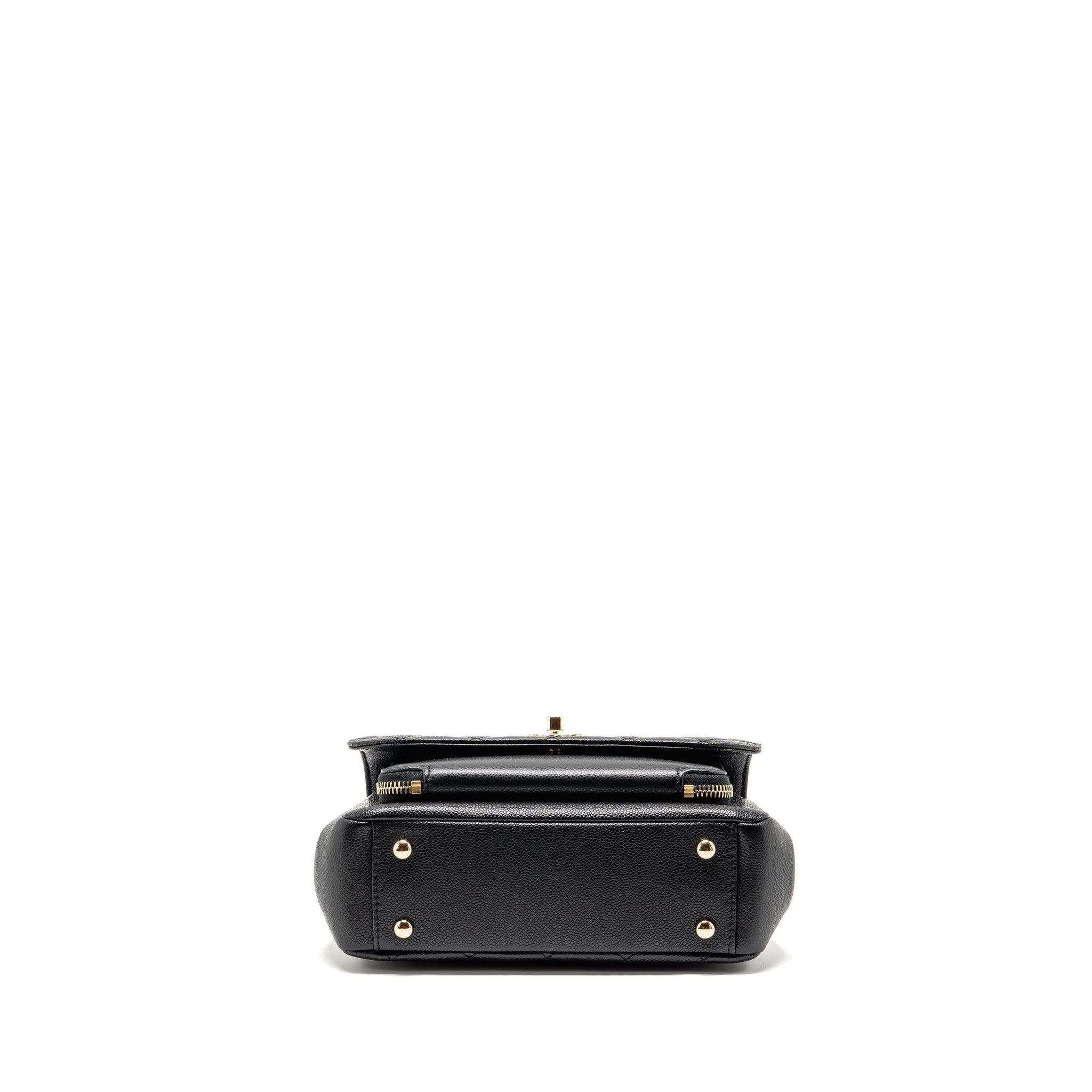 CHANEL MEDIUM BUSINESS AFFINITY CAVIAR BLACK LGHW (MICROCHIP)