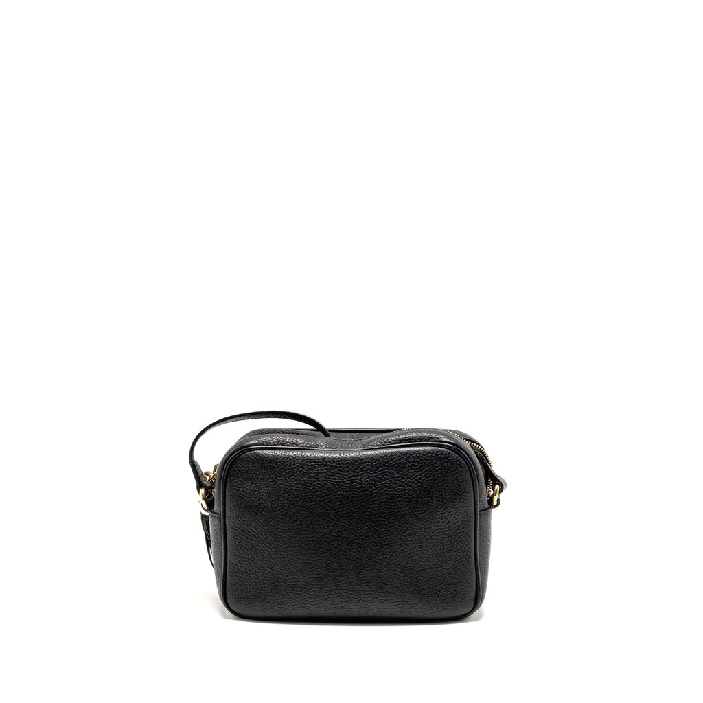 GUCCI SOHO DISCO CAMERA CROSSBODY BAG CALFSKIN BLACK LGHW