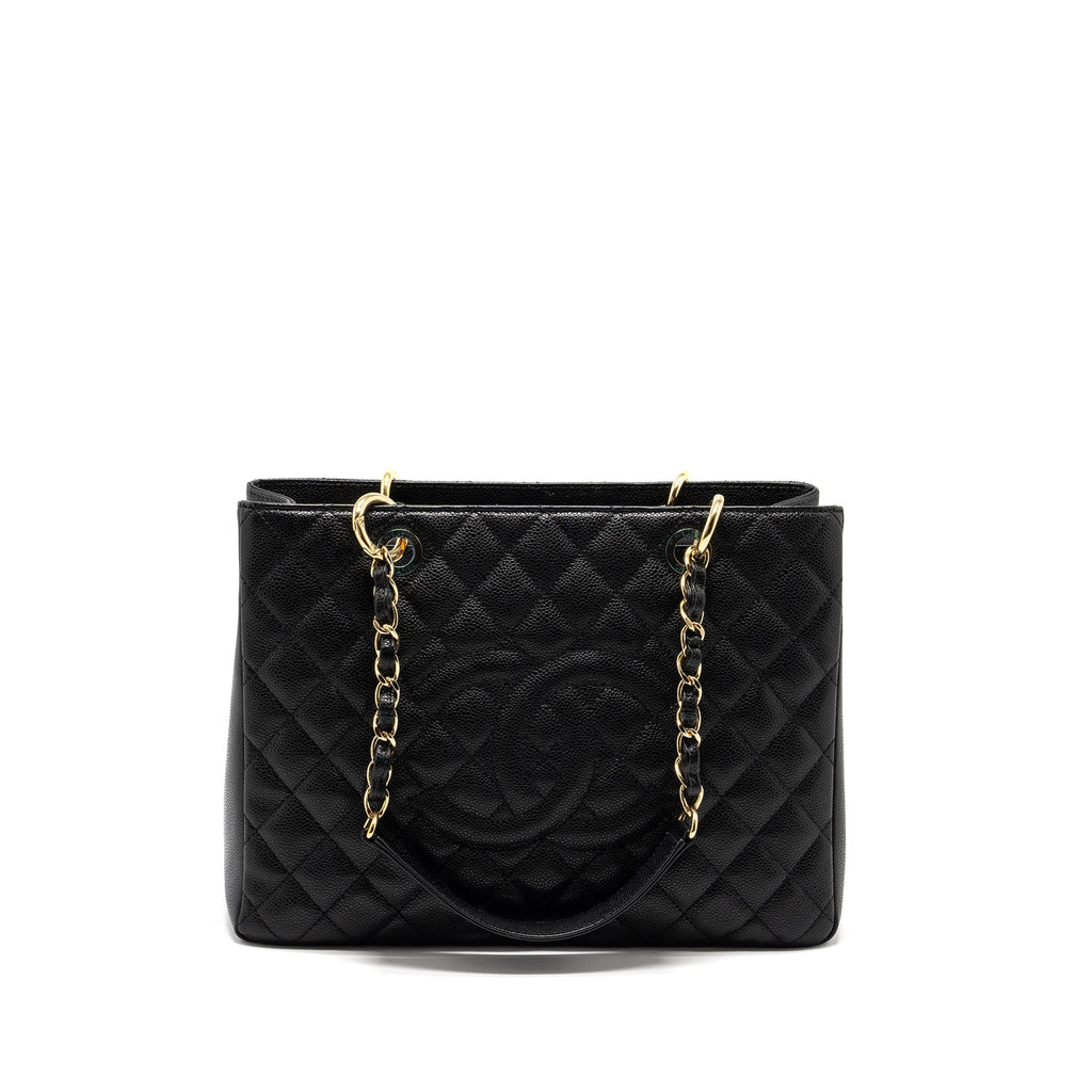 CHANEL GRAND SHOPPING TOTE BAG CAVIAR BLACK GHW