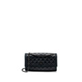 CHANEL QUILTED FLAP BAG LAMBSKIN/FABRIC SO BLACK