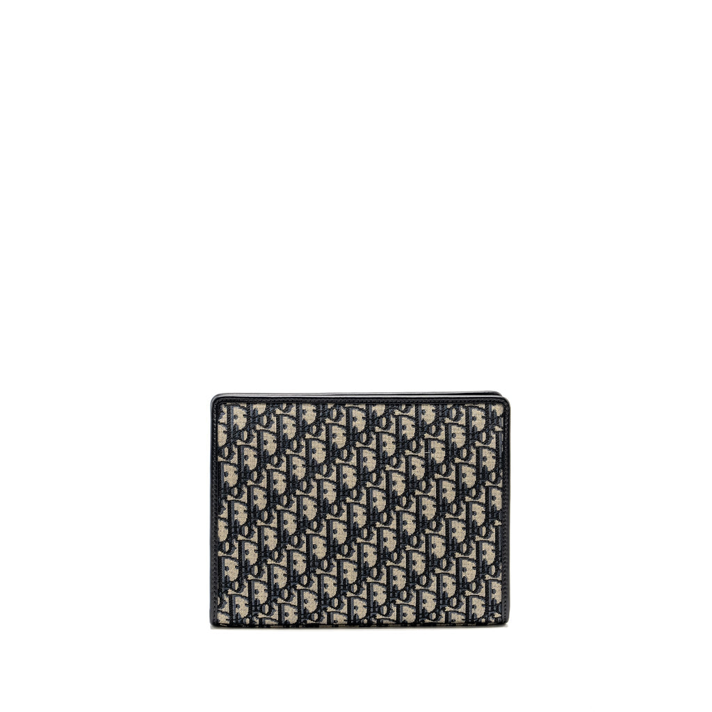 DIOR 30 MONTAIGNE DEA POUCH BLUE OBLIQUE JACQUARD GHW