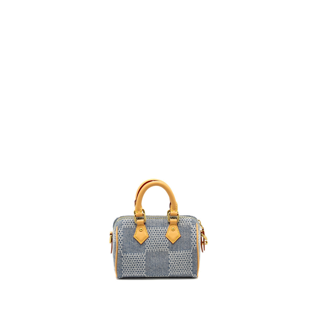 LOUIS VUITTON SPEEDY 18 BANDOULIERE DEMIER DENIM CANVAS GHW