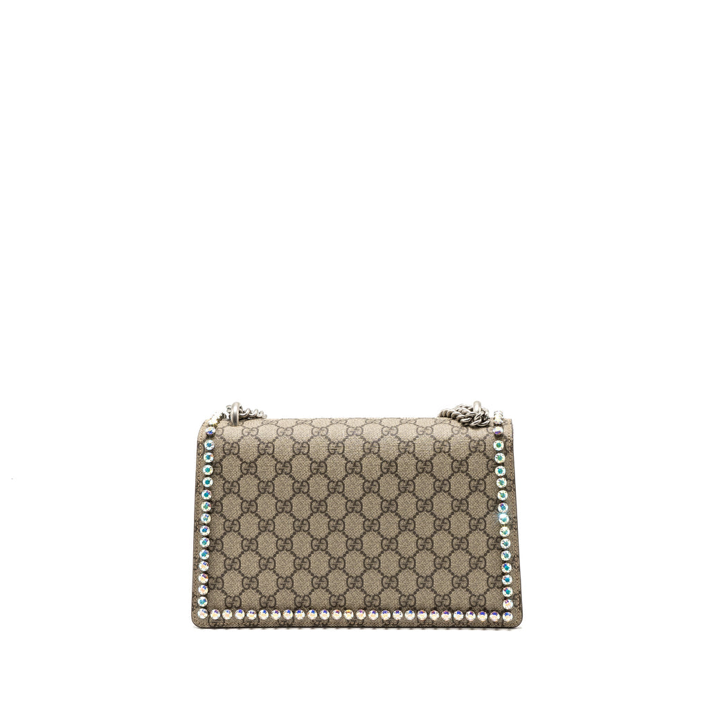 GUCCI DIONYSUS SHOULDER BAG GG SUPREME CANVAS/SUEDE PINK/BROWN LIMITED EDITION SHW