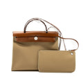 HERMES HERBAG 31 ZIP BAG TOILE OFFICER CANVAS TRENCH/FAUVE SHW