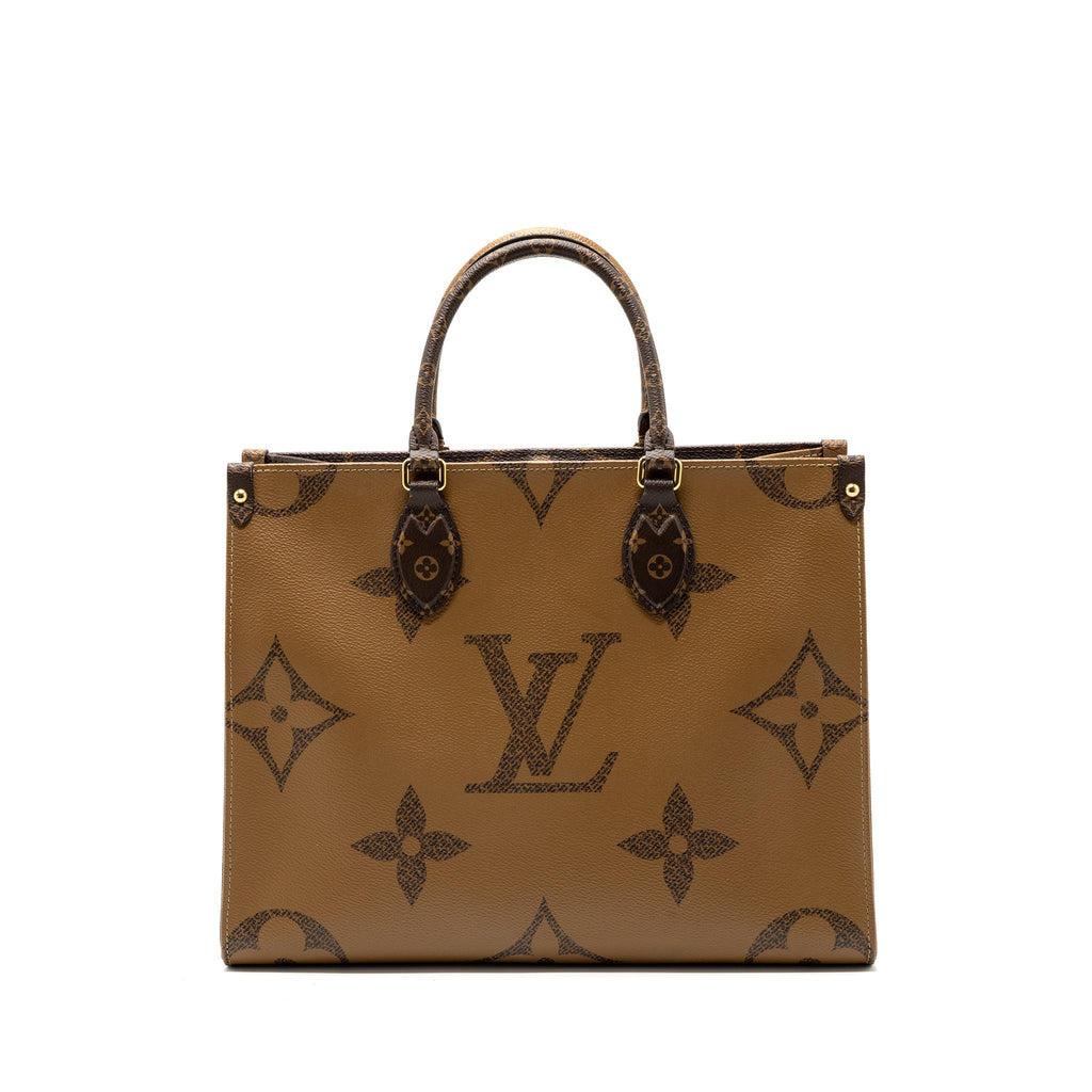 LOUIS VUITTON ONTHEGO MM MONOGRAM REVERSE CANVAS GHW