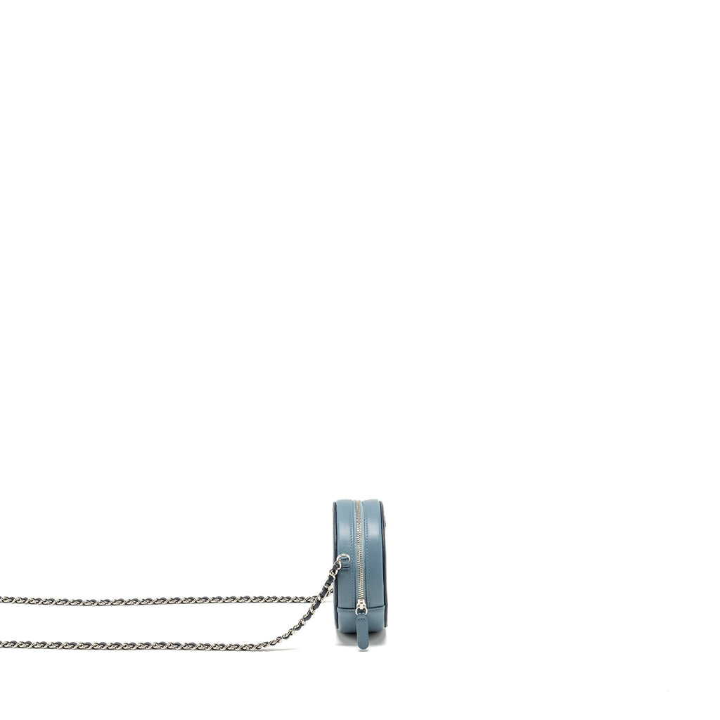 CHANEL ROUND CLUTCH WITH CHAIN LAMBSKIN MULTICOLOUR BLUE SHW