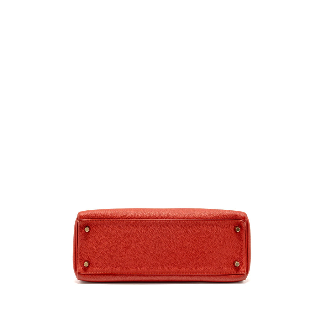 HERMES KELLY 32 TOGO 5E VERMILLION GHW
