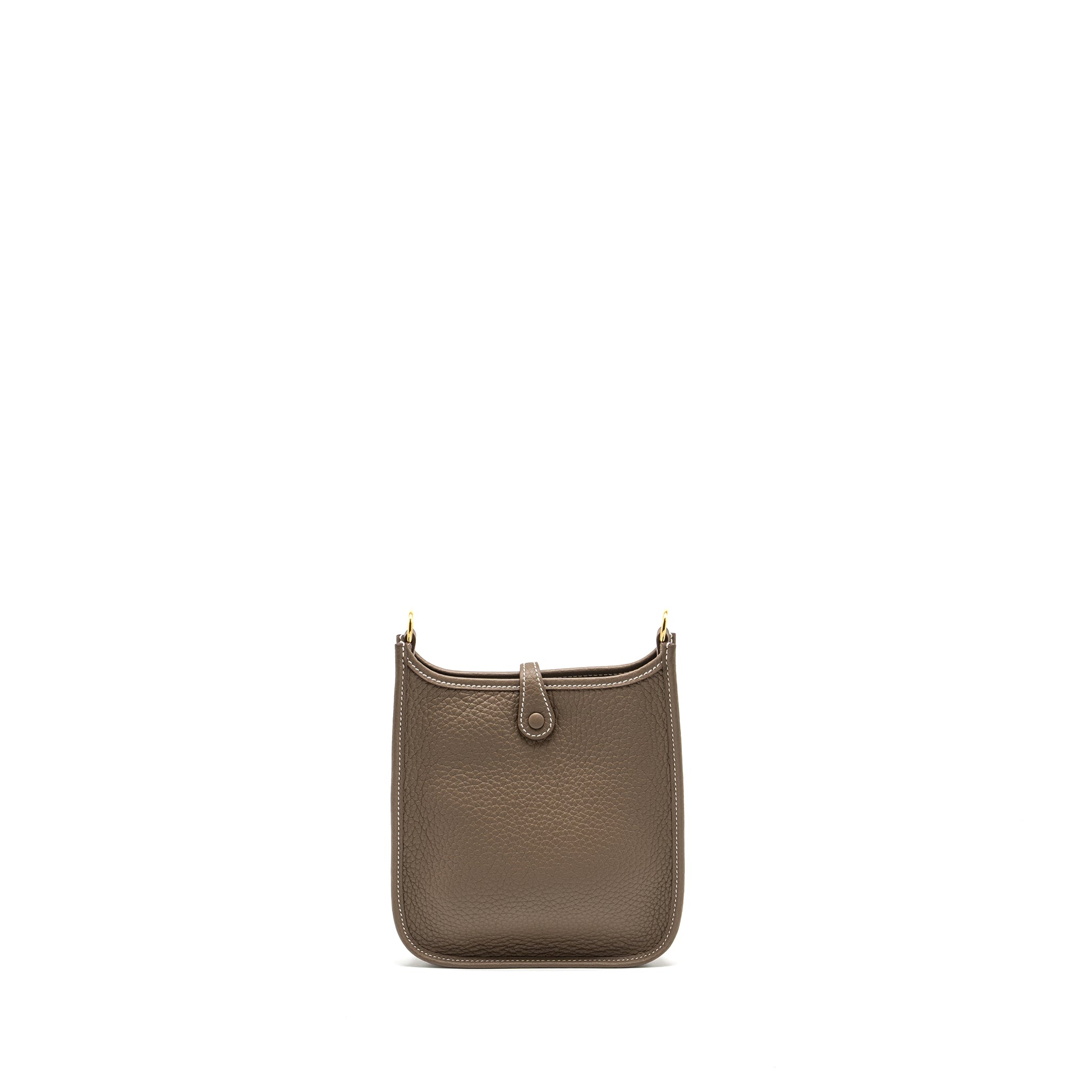 HERMES MINI EVELYN CLEMENCE ETOUPE/BLUE INDIGO GHW
