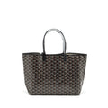 GOYARD SAINT LOUIS PM TOTE BAG GOYARDLINE CANVAS BLACK SHW