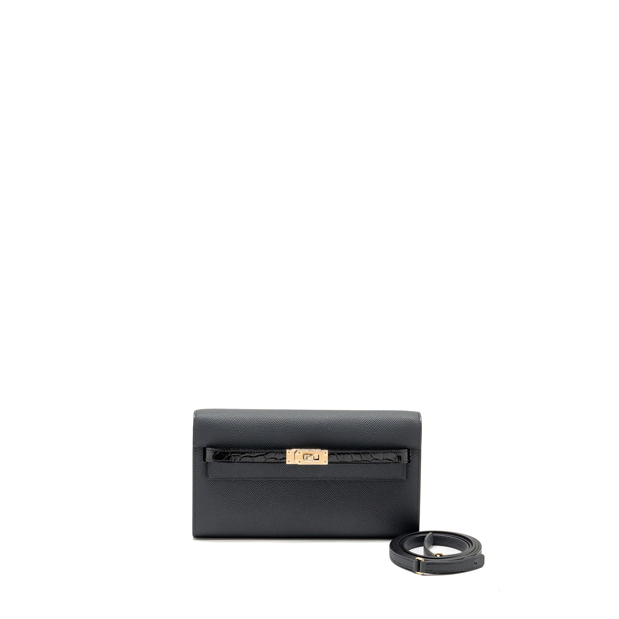 HERMES KELLY TO GO ALLIGATOR TOUCH EPSOM GRIS MISTY LGHW