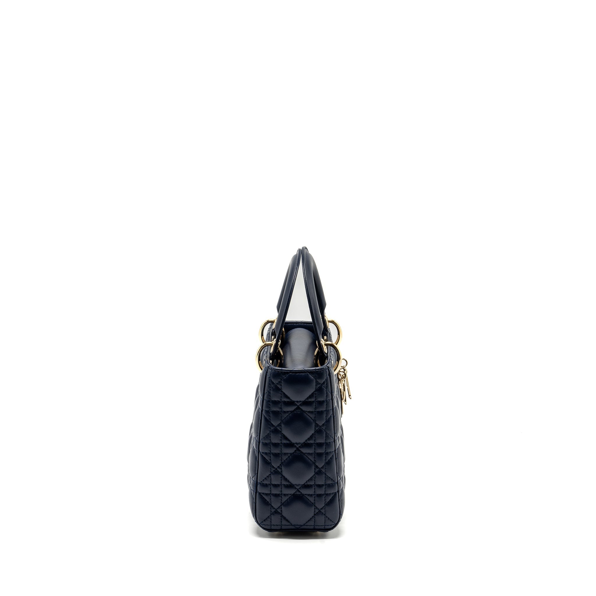 DIOR SMALL MY ABC LADY DIOR LAMBSKIN NAVY LGHW