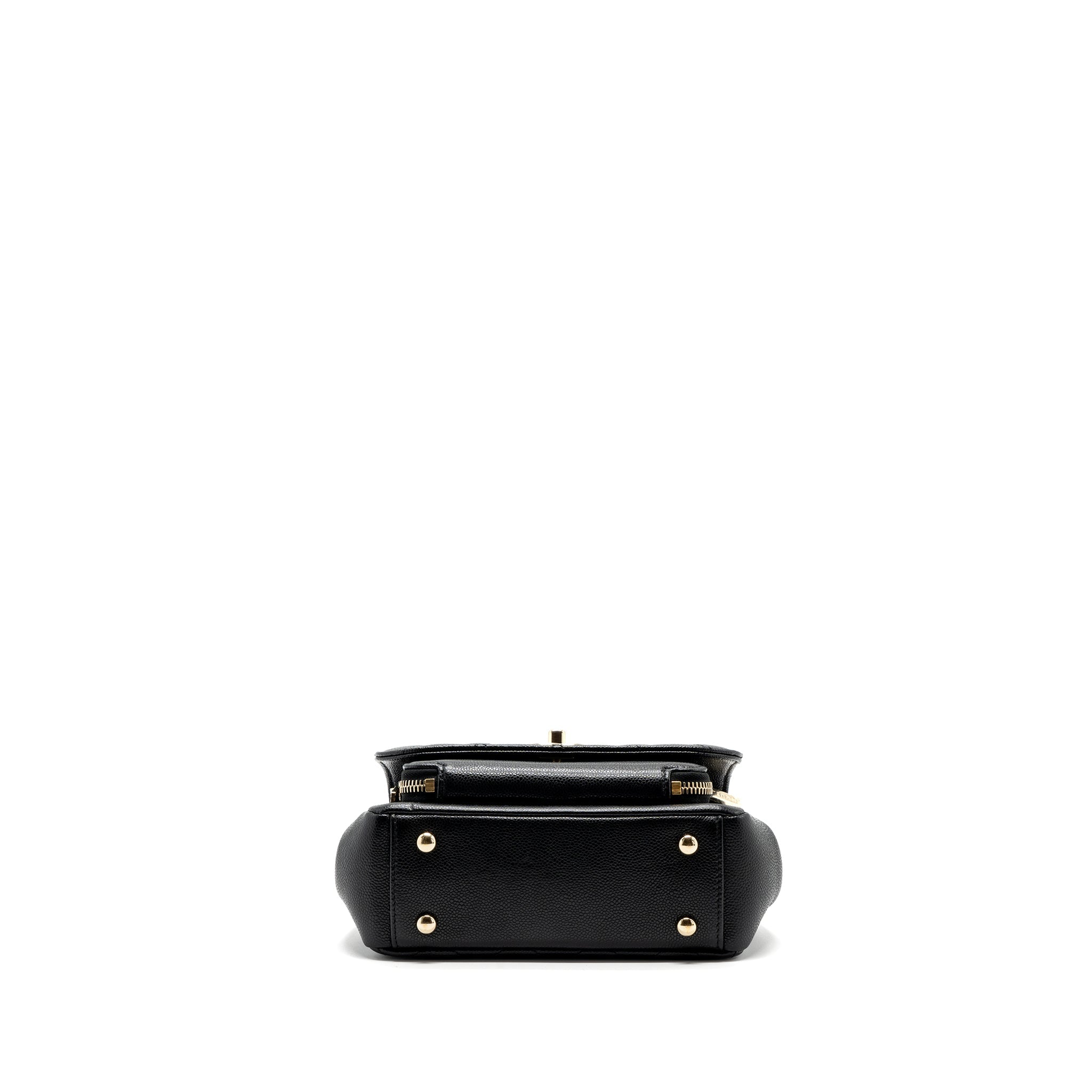 CHANEL SMALL BUSINESS AFFINITY CAVIAR BLACK LGHW (MICROCHIP)